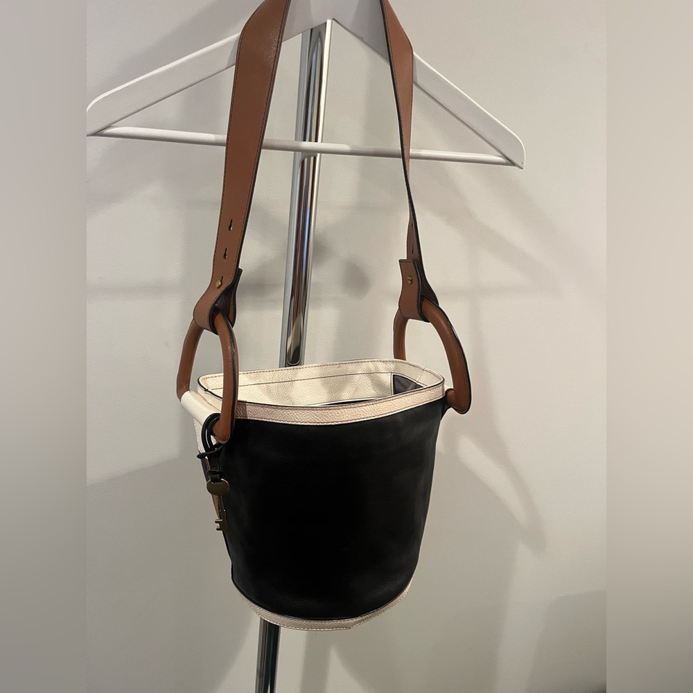 Fossil Leather Bucket Bag